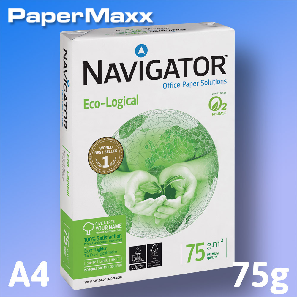 Kopierpapier Navigator Eco-Logical weiß A4 75g 500 Blatt 