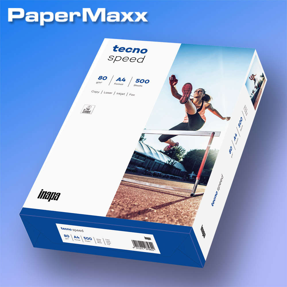 weiß A4 Inapa Drucker-/Kopierpapier tecno Speed: 80 g/qm² schnell und staufrei drucken 500 Blatt 