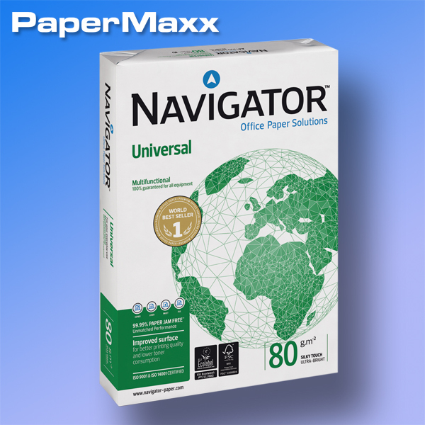 25000-100000 Blatt = Palette Navigator Universal Papier DIN A4 80g/m²  weiß