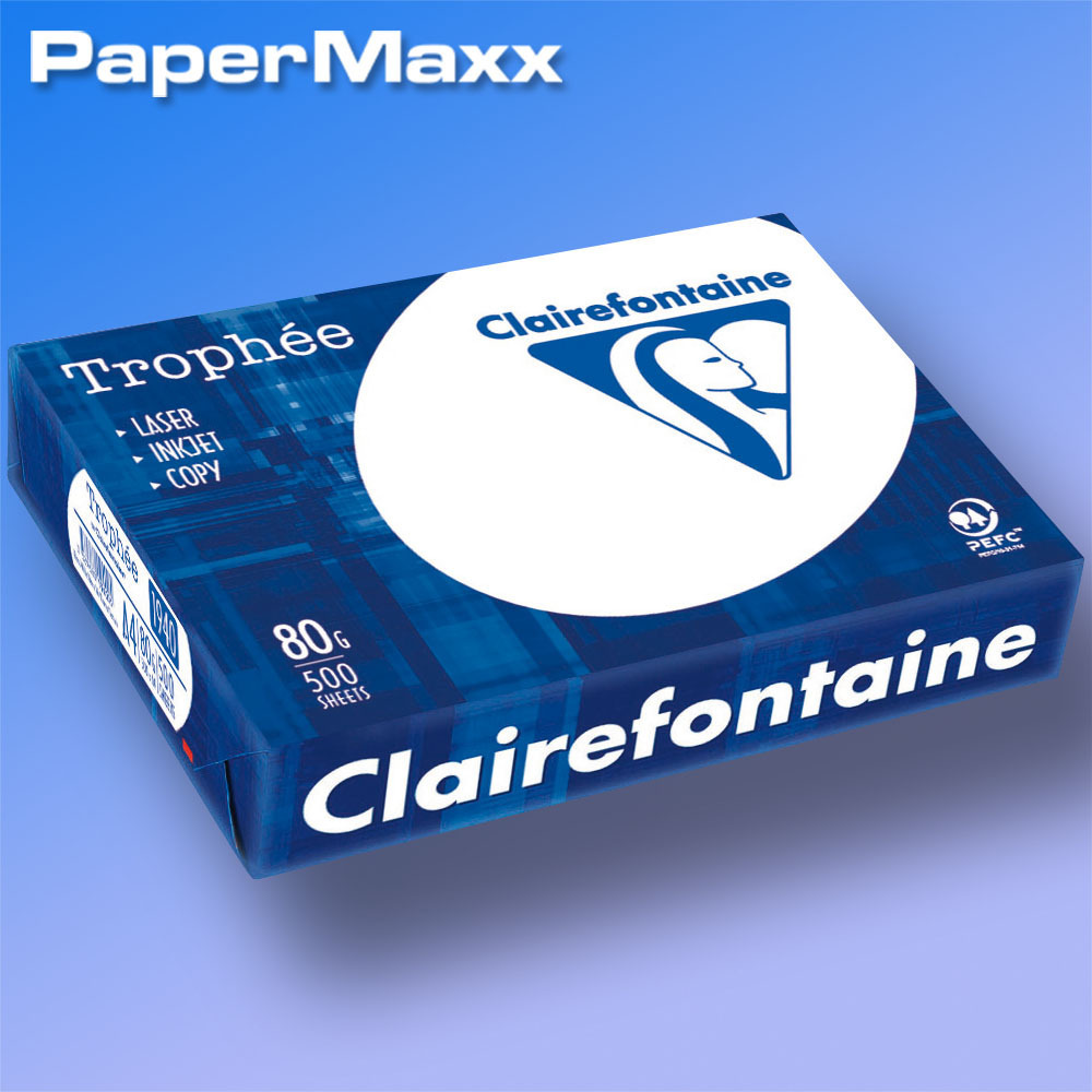 Weiß 80 g/qm A5 5000x Kopierpapier "Trophee Blanc Clairefontaine" Zellstoff 
